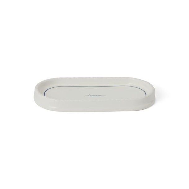 Lexington Icons Porcelain Cosmetic Tray, White/Beige