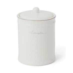Lexington Icons Porcelain Cotton Holder, White/Beige