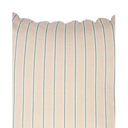 Lexington Striped Organic Cotton Scallop Wing Pude-betr�k, Beige