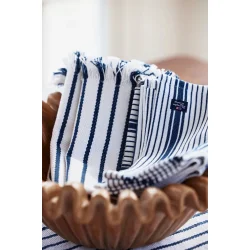 Lexington Kitchen Towel Terry, White/Blue