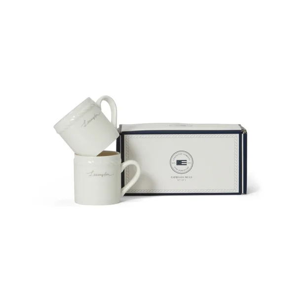 Lexington Porcelain Espresso Mug set 2 pcs., White/Beige