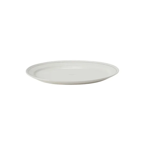 Lexington Porcelain Oval Platter, White/Beige