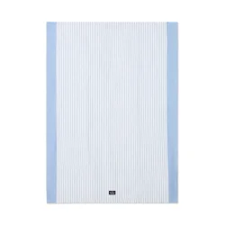 Lexington Linen Blend Kitchen Towel, White/Blue