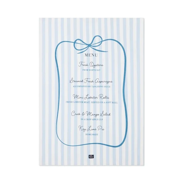 Lexington Party Menu Organic Cotton Kitchen Towel