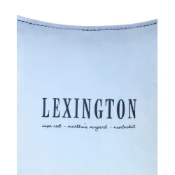 Lexington Logo Organic Cotton Velvet Pudebetr�k, Blue