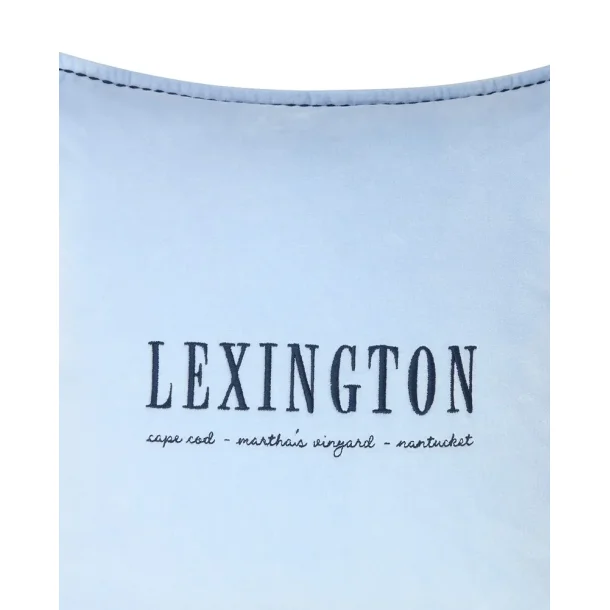 Lexington Logo Organic Cotton Velvet Pudebetr�k, Blue