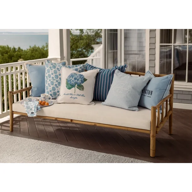 Lexington Logo Organic Cotton Velvet Pudebetr�k, Blue