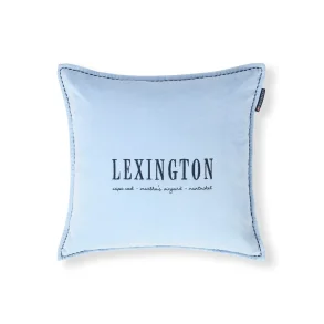 Lexington Logo Organic Cotton Velvet Pudebetr�k, Blue