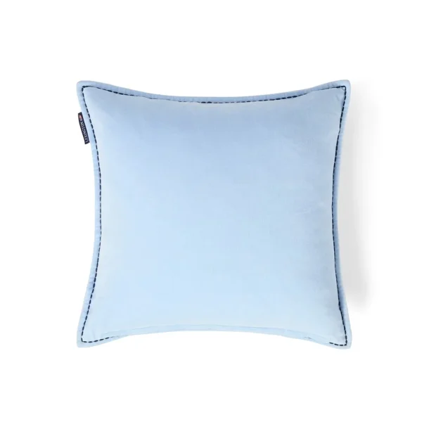 Lexington Logo Organic Cotton Velvet Pudebetr�k, Blue