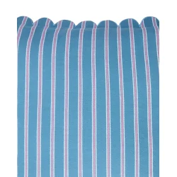 Lexington Striped Organic Cotton Scallop Wing Pude-betr�k, Bl�