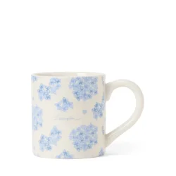 Lexington Floral Mug in Stoneware, White/Blue