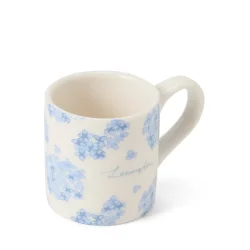 Lexington Floral Espresso mug in Stoneware, White/Blue