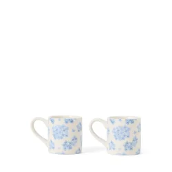 Lexington Floral Espresso mug in Stoneware, White/Blue