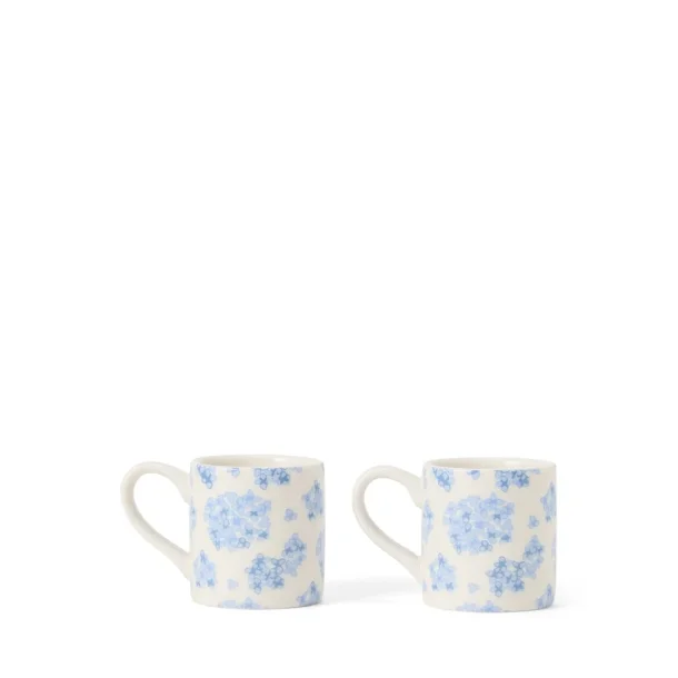 Lexington Floral Espresso mug in Stoneware, White/Blue