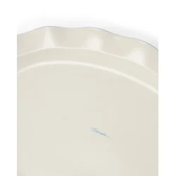 Lexington Wavy Oval Platter in Stoneware, white/blue