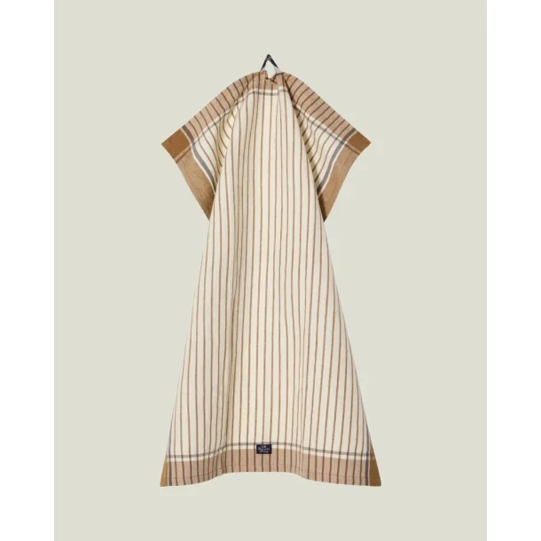 Lexington Striped Cotton/Linen Kitchen Towel, Fudge/White