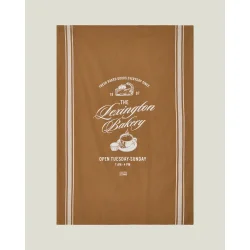 Lexington Bakery Printed Organic Cotton Kitchen Towel, Fudge/white