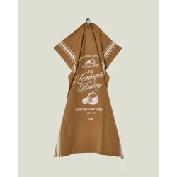 Lexington Bakery Printed Organic Cotton Kitchen Towel, Fudge/white