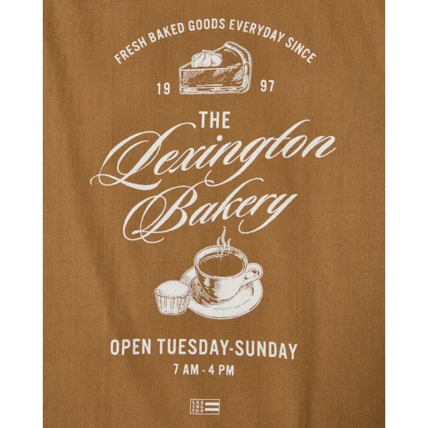 Lexington Bakery Printed Organic Cotton Kitchen Towel, Fudge/white
