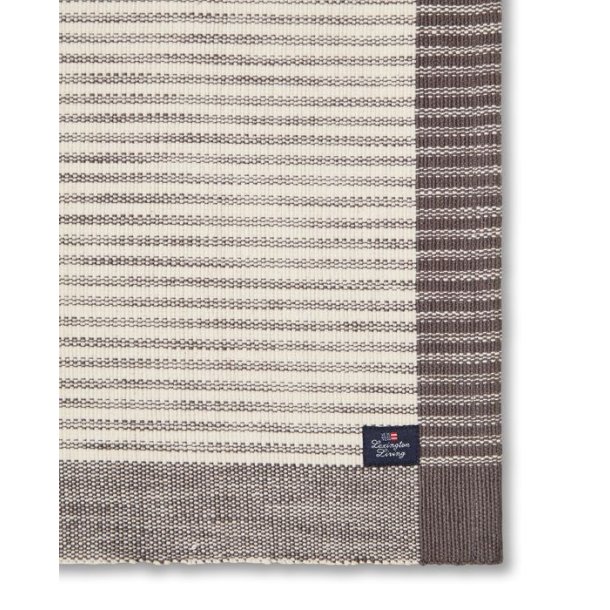Lexington Striped Organic Cotton Rib Placemat, Dark Grey/White
