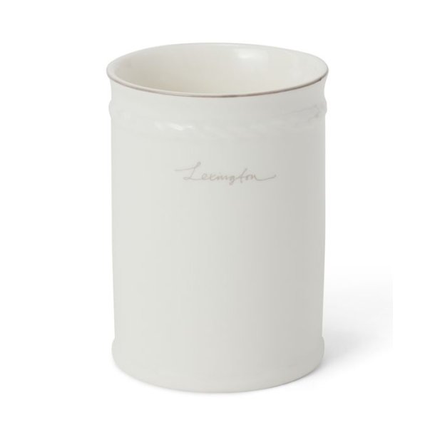 Lexington Icons Porcelain Toothbrush Mug, Beige