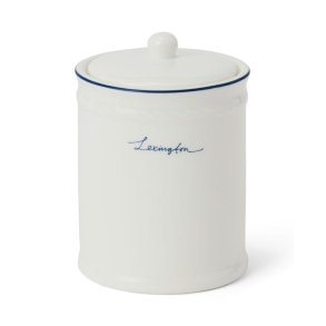 Lexington Icons Porcelain Cotton Holder, White/Blue