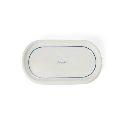 Lexington Icons Porcelain Cosmetic Tray, White/Blue