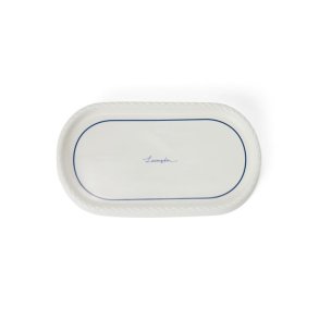 Lexington Icons Porcelain Cosmetic Tray, White/Blue