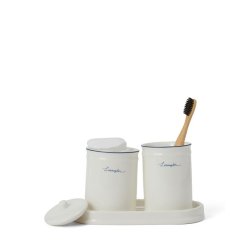 Lexington Icons Porcelain Toothbrush Mug, Blue