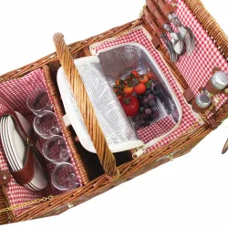 Saint German Picnic Basket, Red, 4 personer