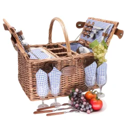 Saint German Picnic Basket, Blue, 4 personer
