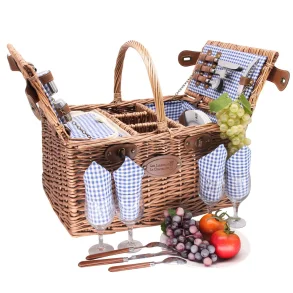 Saint German Picnic Basket, Blue, 4 personer