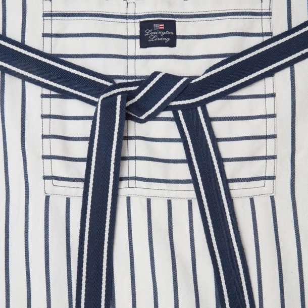 Lexington Stribet Forkl�de, hvid/bl�