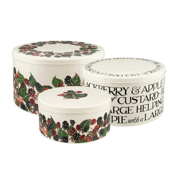 Emma Bridgewater Blackberry Set Of 3 Round Cake Tins