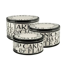 Emma Bridgewater Black Toast Set Of 3 Round Cake Tins