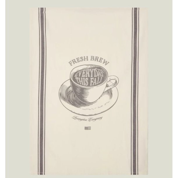 Lexington Fresh Brew Organic Cotton Kitchen Towel, white