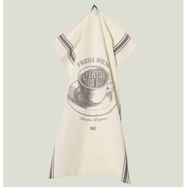 Lexington Fresh Brew Organic Cotton Kitchen Towel, white