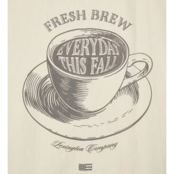 Lexington Fresh Brew Organic Cotton Kitchen Towel, white