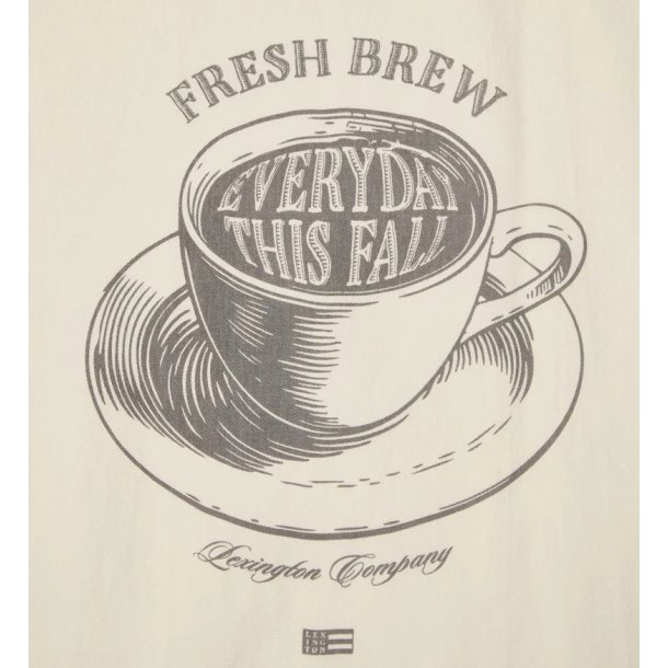 Lexington Fresh Brew Organic Cotton Kitchen Towel, white