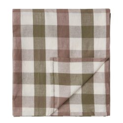 Lexington Checked Linen/Cotton Tablecloth, 150 x 350 cm