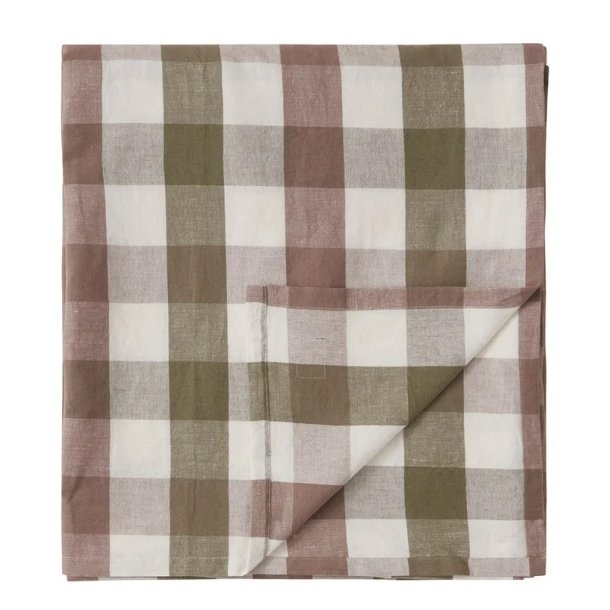 Lexington Checked Linen/Cotton Tablecloth, 150 x 350 cm
