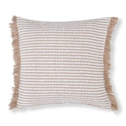 Lexington Heavy striped organic cotton pudebetr�k, beige/white