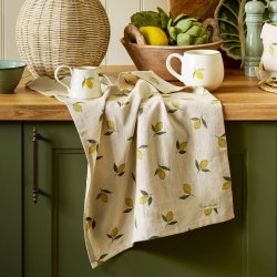 Sophie Allport Lemon Linen Tea Towel