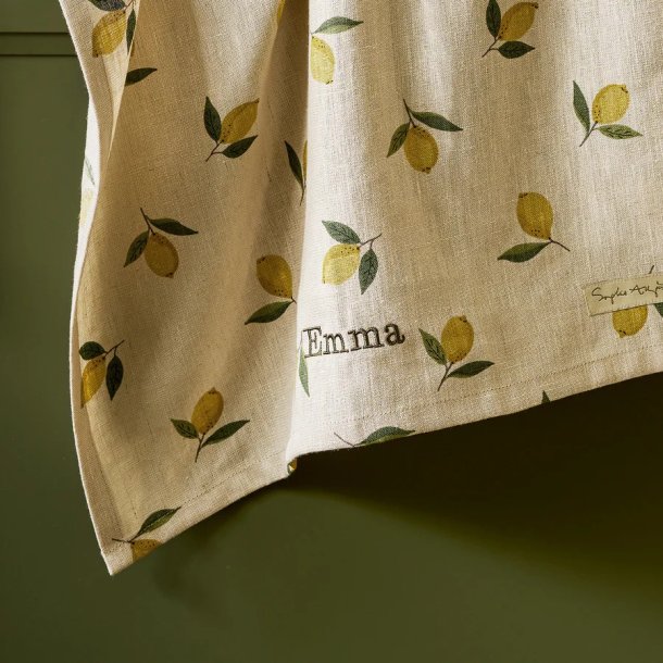 Sophie Allport Lemon Linen Tea Towel