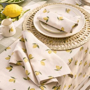Sophie Allport Lemons Linen Napkins (Set of 4)