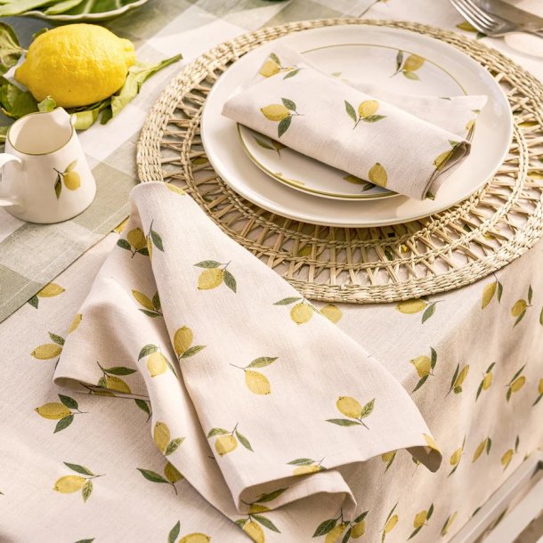Sophie Allport Lemons Linen Napkins (Set of 4)