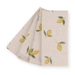 Sophie Allport Lemons Linen Napkins (Set of 4)