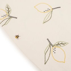 Sophie Allport Lemons Embroidered Round Tablecloth