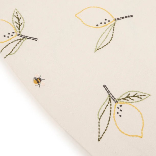 Sophie Allport Lemons Embroidered Round Tablecloth
