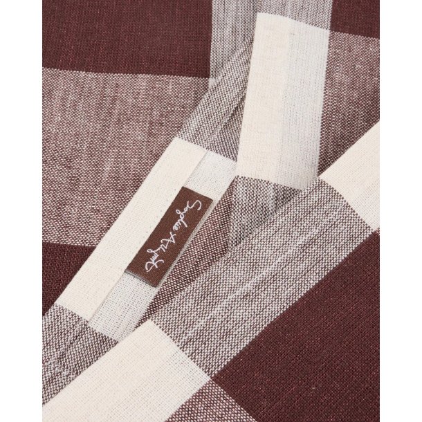 Sophie Allport Chocolate Brown Gingham Linen Napkins (Set of 4)